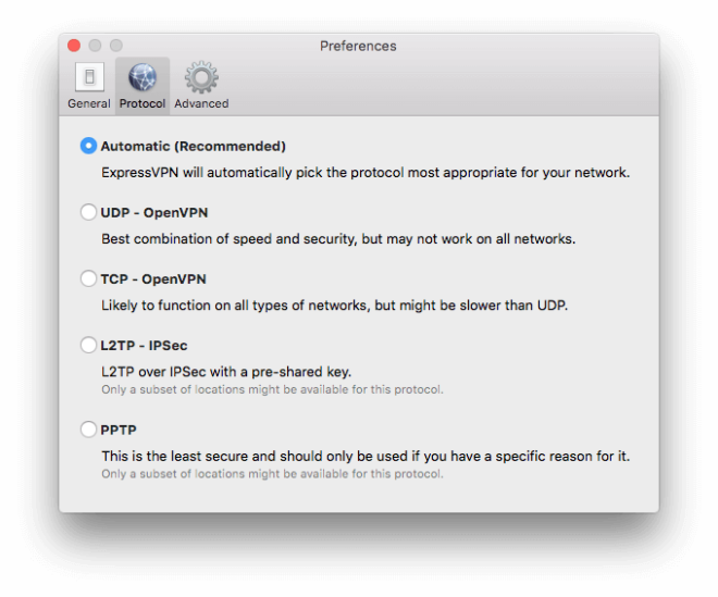ExpressVPN Protocols