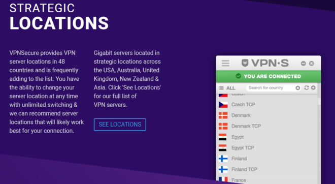 VPNSecure Servers
