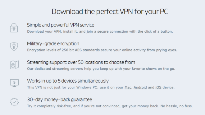 aVG VPN Features